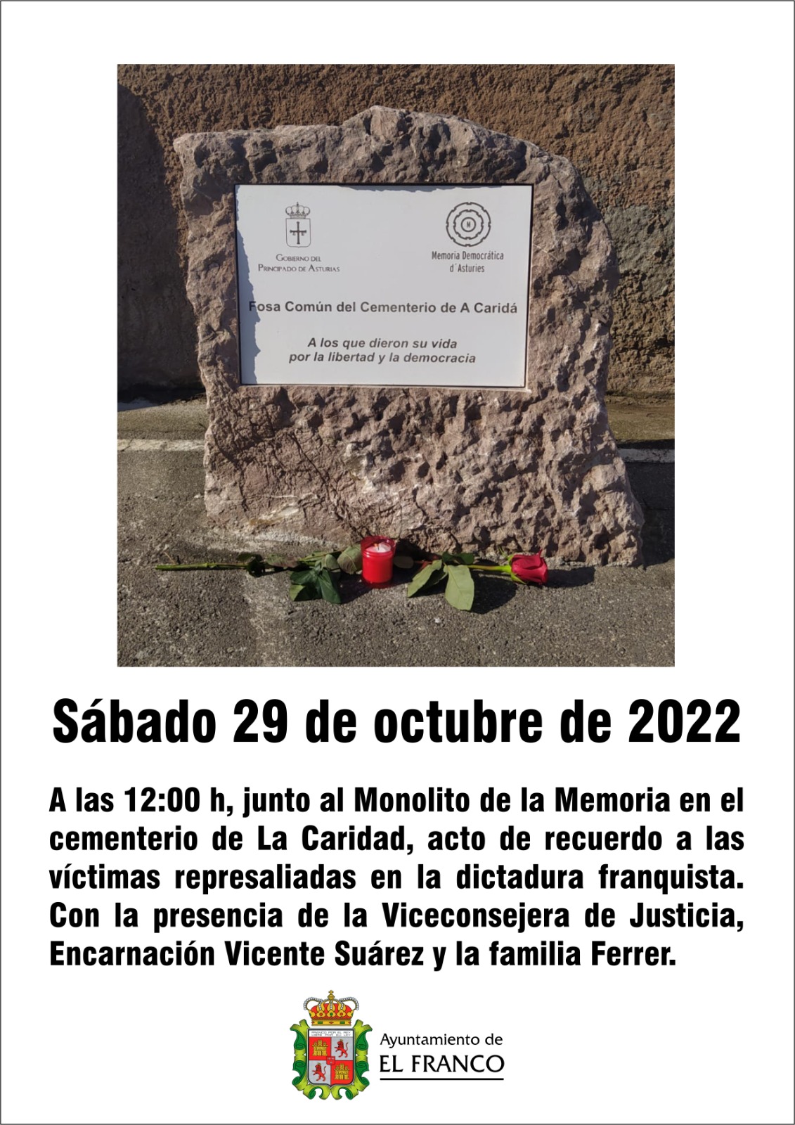 Acto de homenaje en La Caridad
