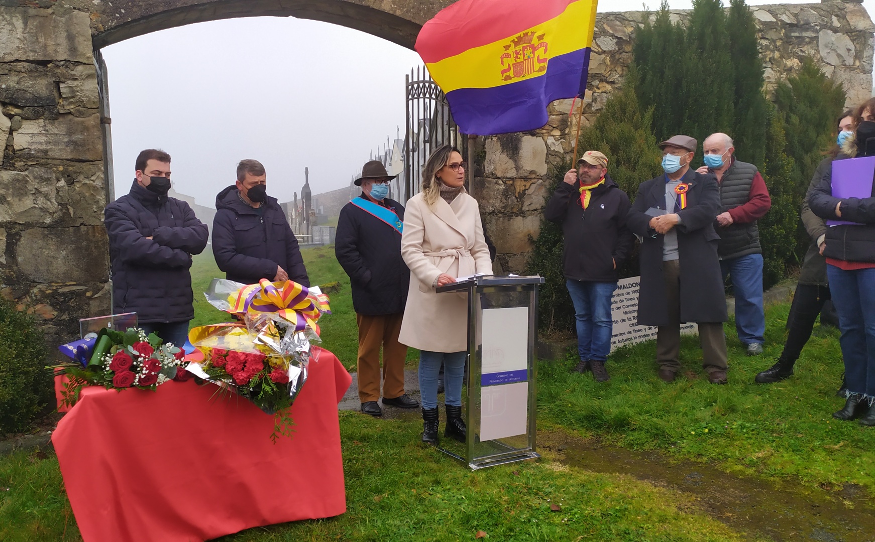 La consejera de Presidencia, Rita Camblor, en el acto homenaje a Maldonado.